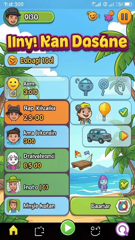 Tangkapan layar menunjukkan salah satu level menantang dalam permainan.