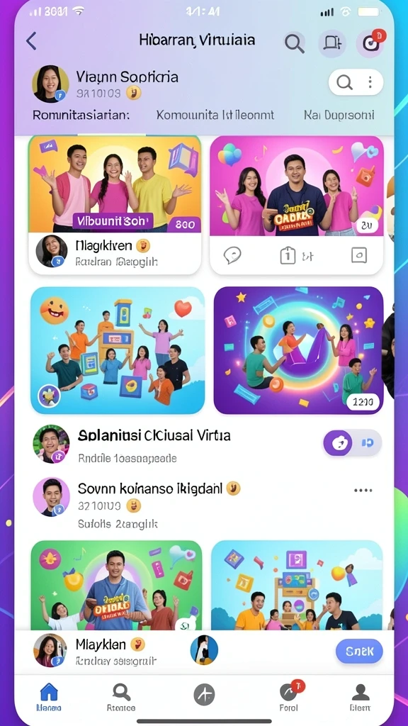 Fitur live chat yang memungkinkan interaksi dengan pemain lain.