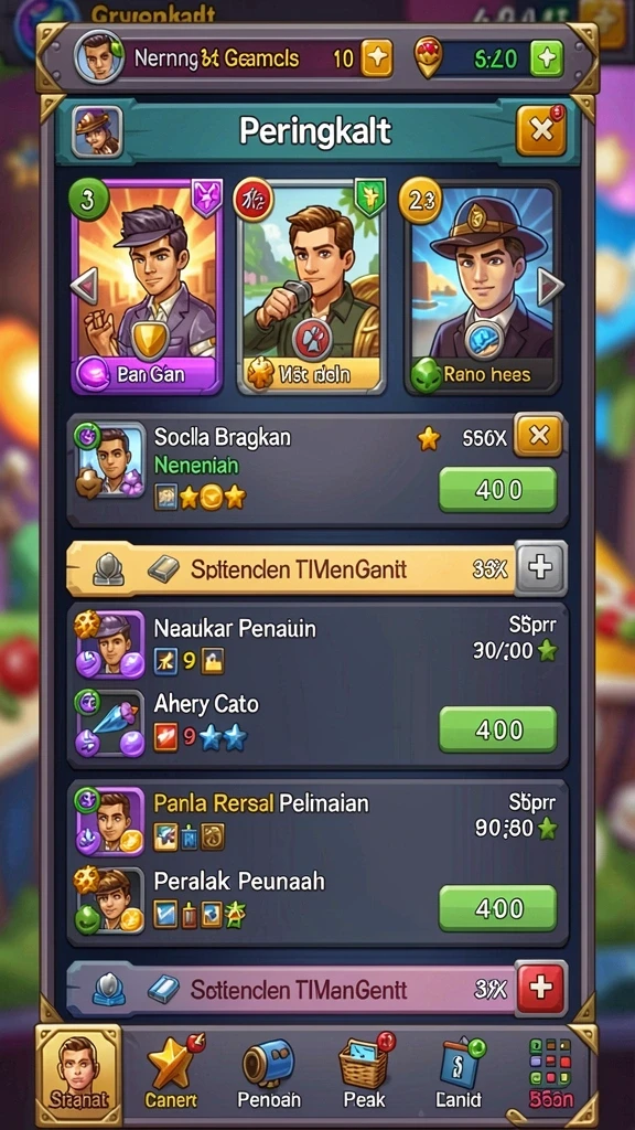 Berbagai pilihan mesin slot dengan tema beragam.