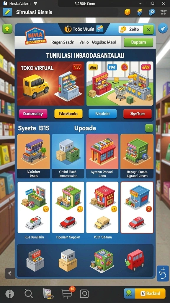 Beragam item dan upgrade yang bisa didapatkan dalam permainan.