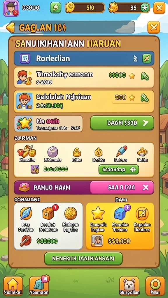Beragam tema slot yang tersedia untuk dipilih.